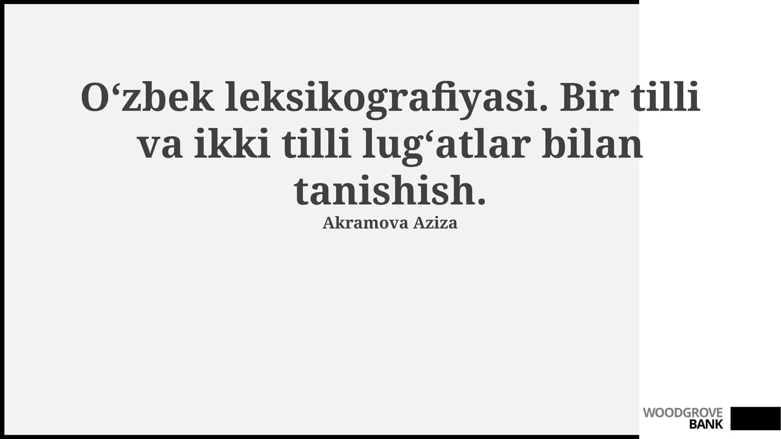 Oʻzbek leksikografiyasi 1