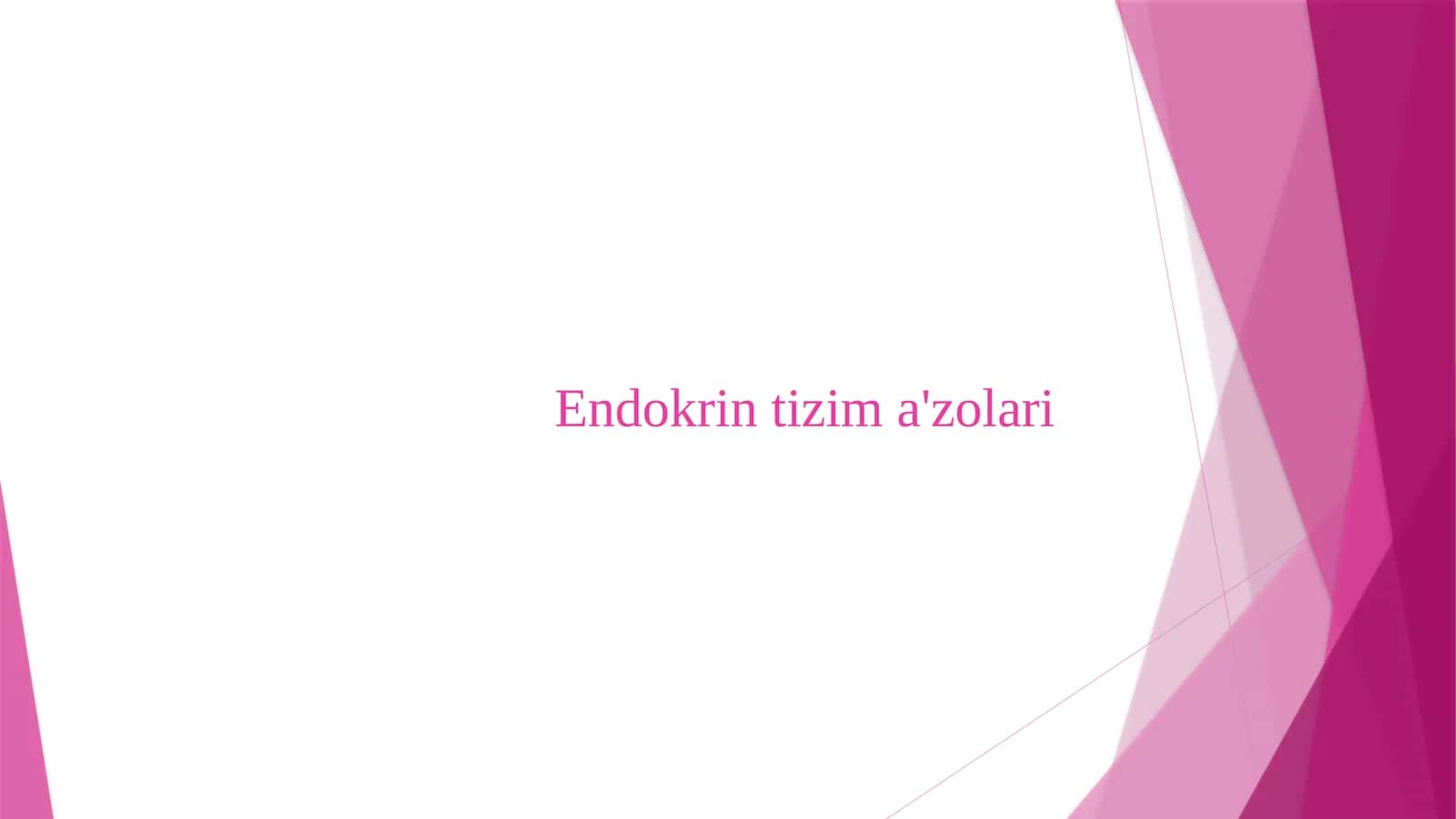 Endokrin tizim a'zolari 1
