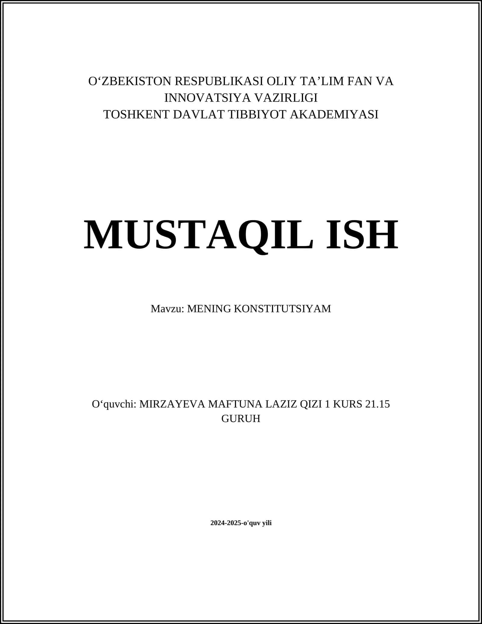 MENING KONSTITUTSIYAM 1