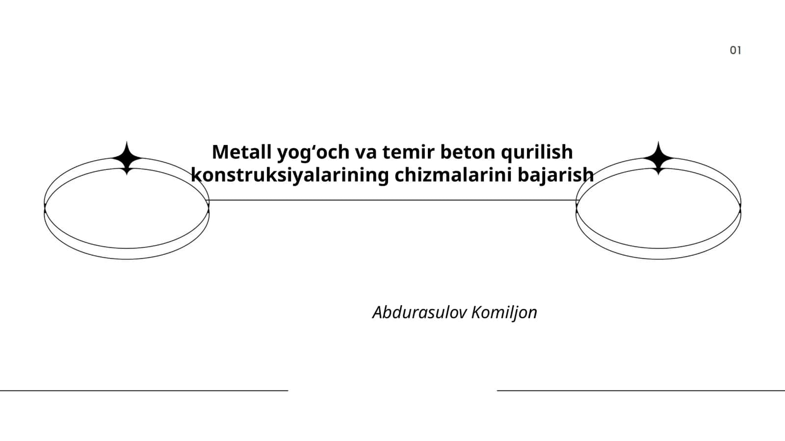 Metall yogʻoch va temir beton qurilish konstruksiyalarining chizmalarini bajarish 1