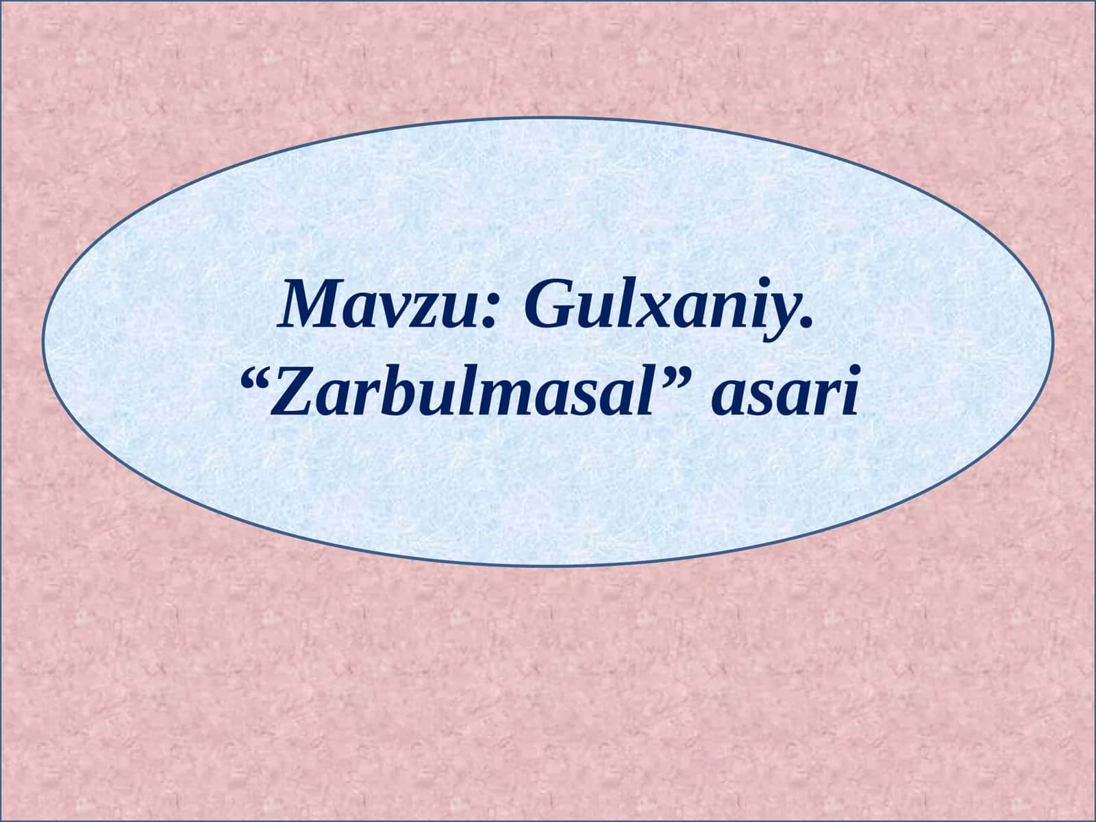 Zarbulmasal 1