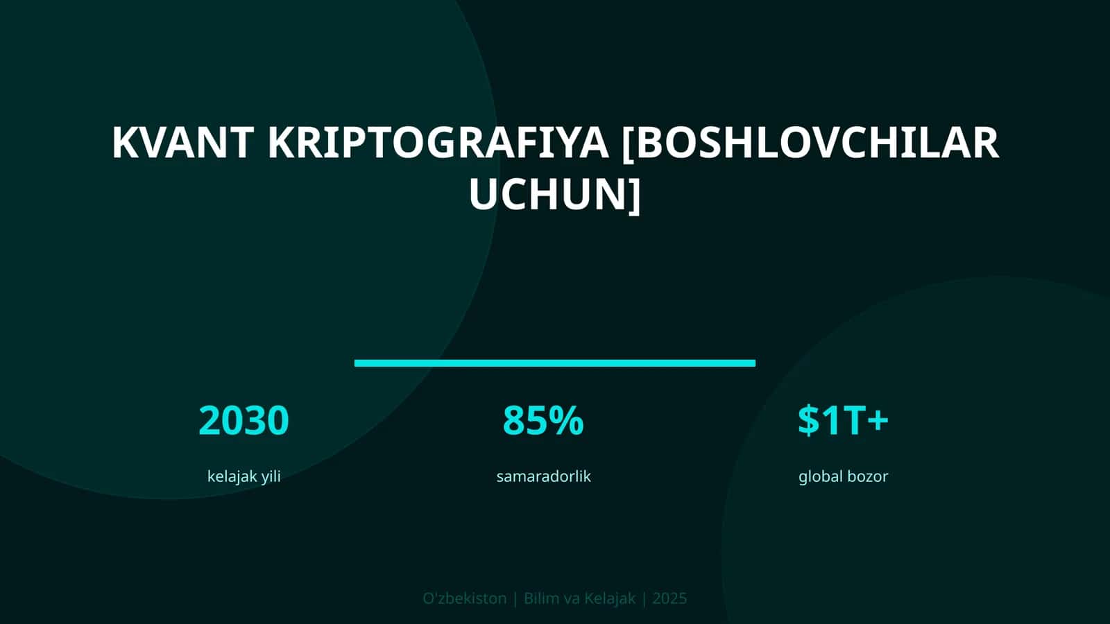 Kvant kriptografiya [boshlovchilar uchun] 1