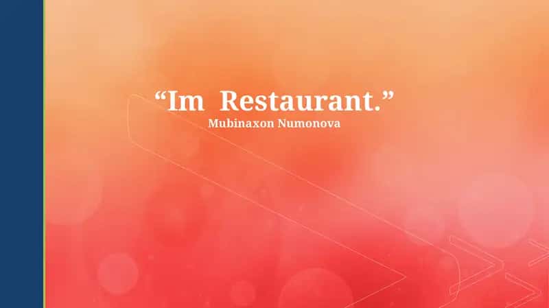 Im Restaurant 1