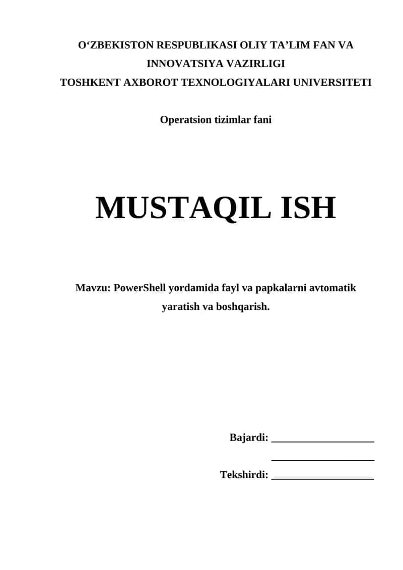 PowerShell yordamida fayl va papkalarni avtomotik yaratish va boshqarish 1