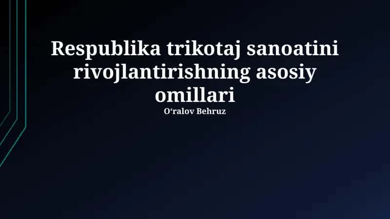 Ishchi Kuchi va Malakasi 1