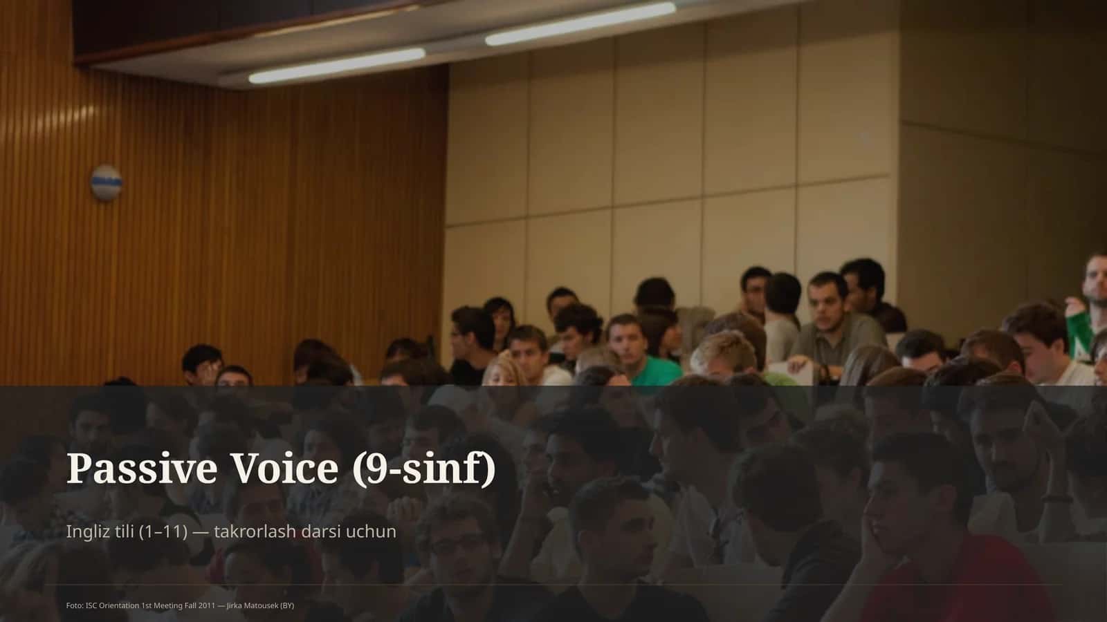 Passive Voice (9-sinf) 1