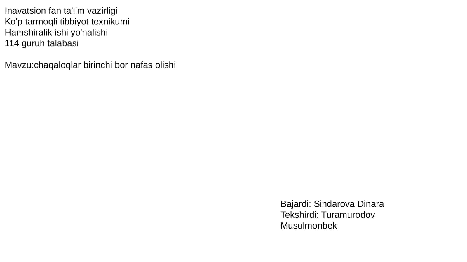 Ko'p tarmoqli tibbiyot texnikumi 1