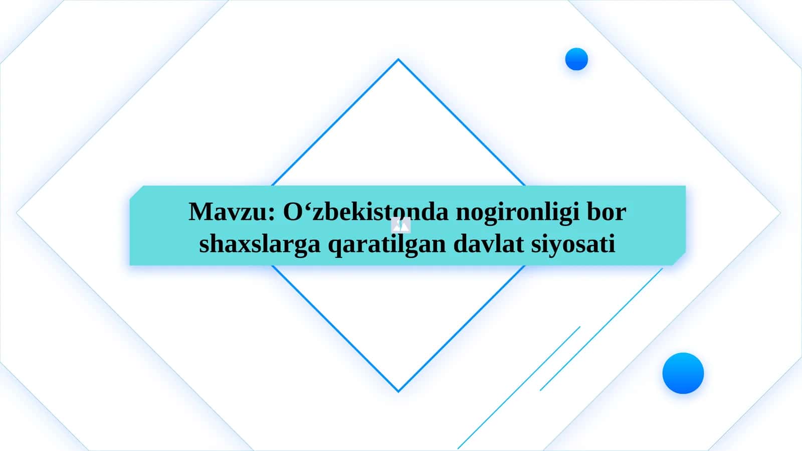 Oʻzbekistonda nogironligi bor shaxslarga qaratilgan davlat siyosati 1