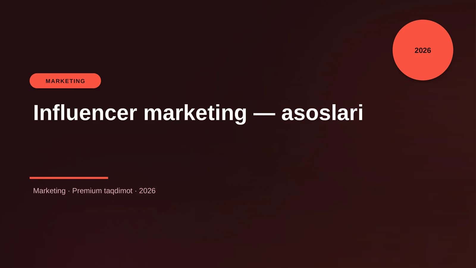 Influencer marketing — asoslari 1