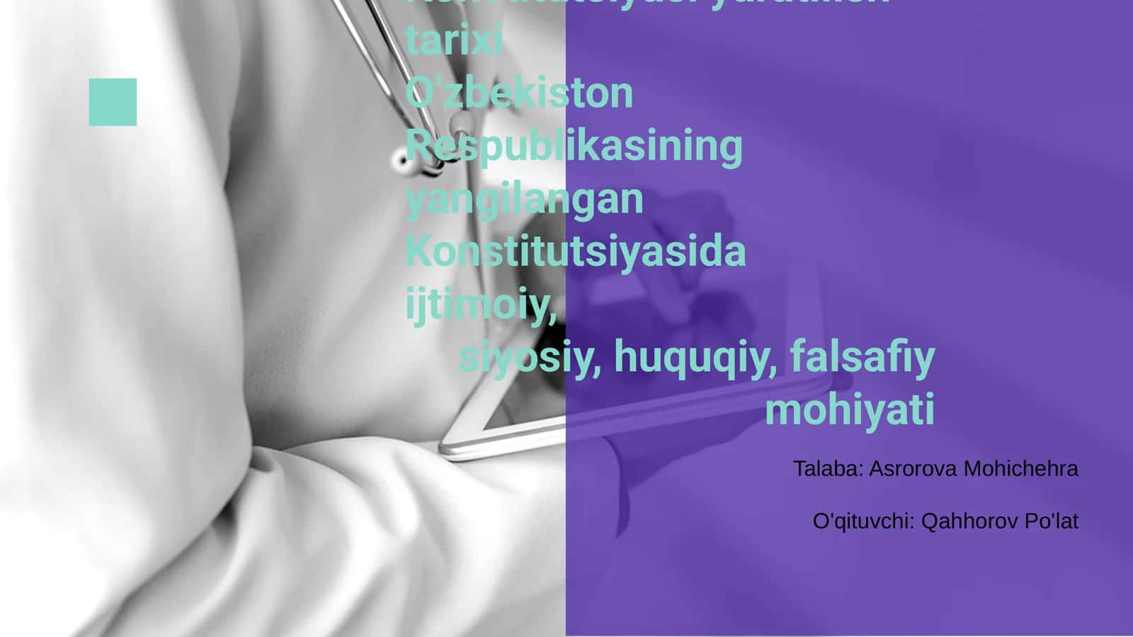Mustaqil O'zbekiston Respublikasi Konstitutsiyasi yaratilish tarixi 1