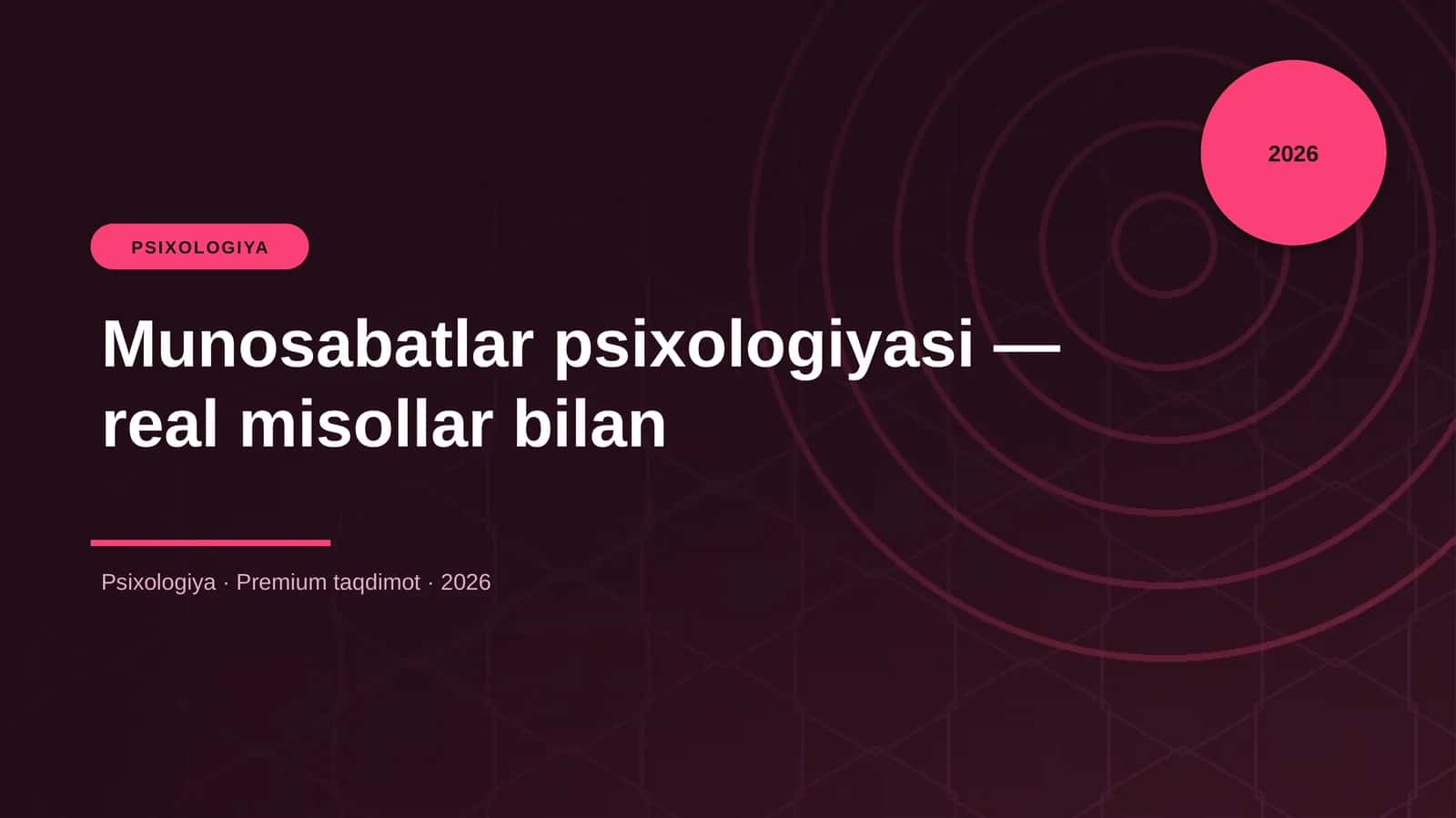 Munosabatlar psixologiyasi — real misollar bilan 1