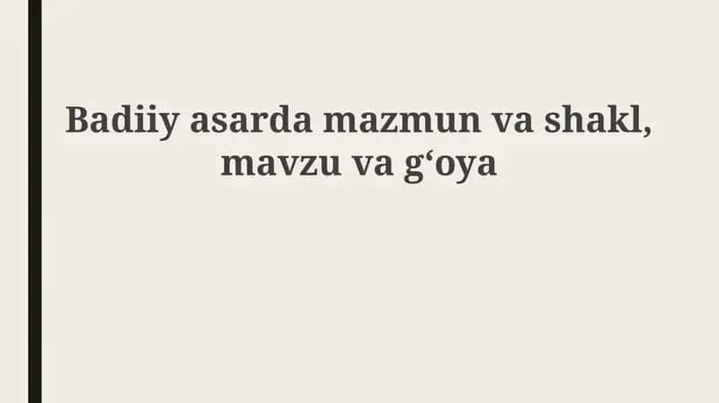 Asar tushunchalari 1