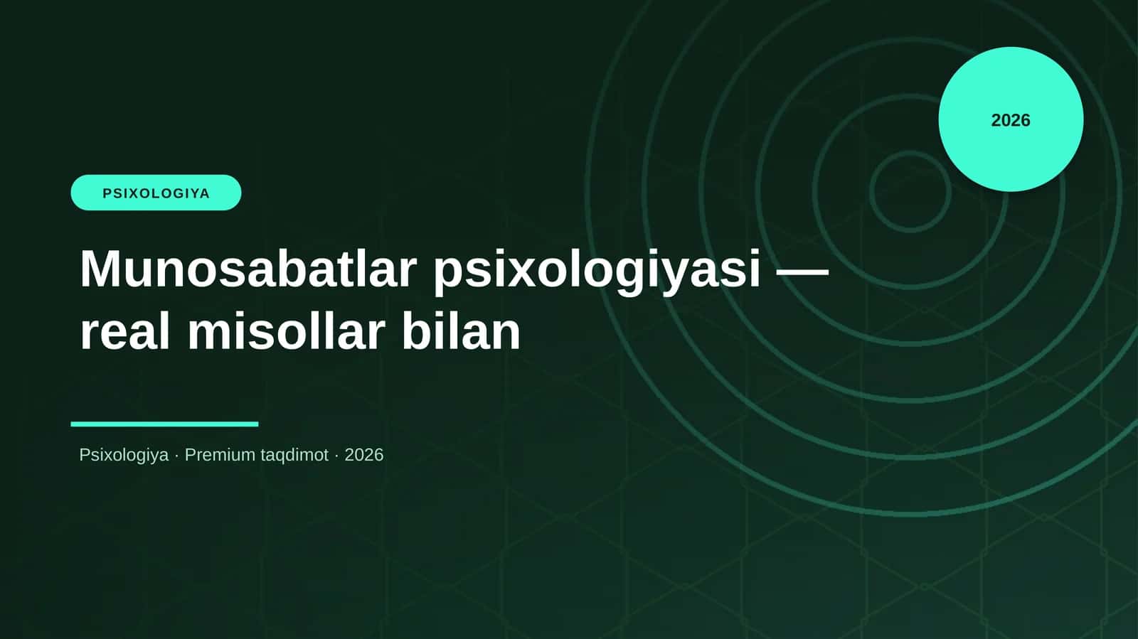 Munosabatlar psixologiyasi — real misollar bilan 1