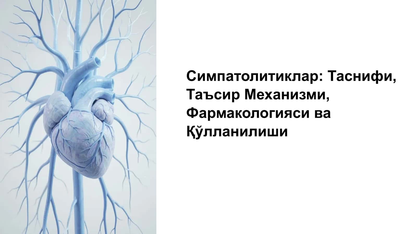 Симпатолитиклар: Таснифи, Таъсир Механизми, Фармакологияси ва Қўлланилиши 1