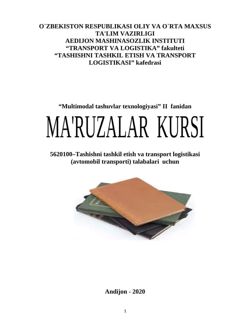 Multimodal tashuvlar texnologiyasi 1