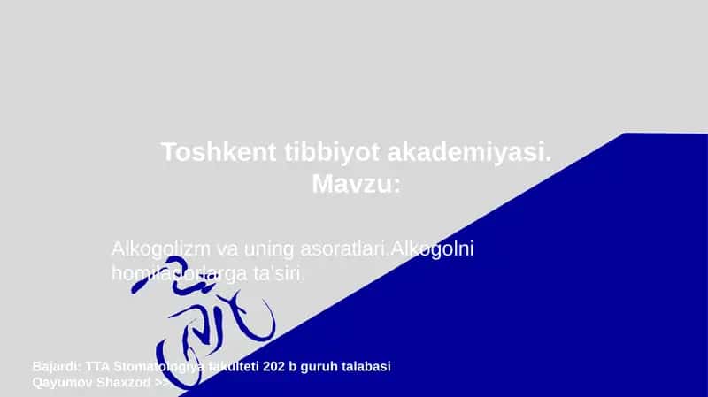 Alkogolizm va uning asoratlari-Alkogolni homiladorlarga ta'siri 1