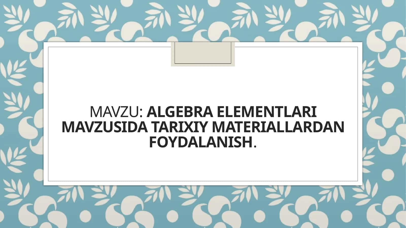 Algebra Elementlari 1