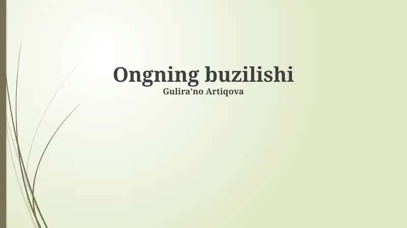 Eshitish qobiliyatining buzilishi 1