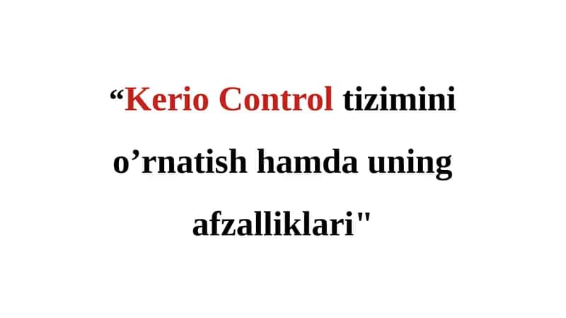 Kerio Control 1