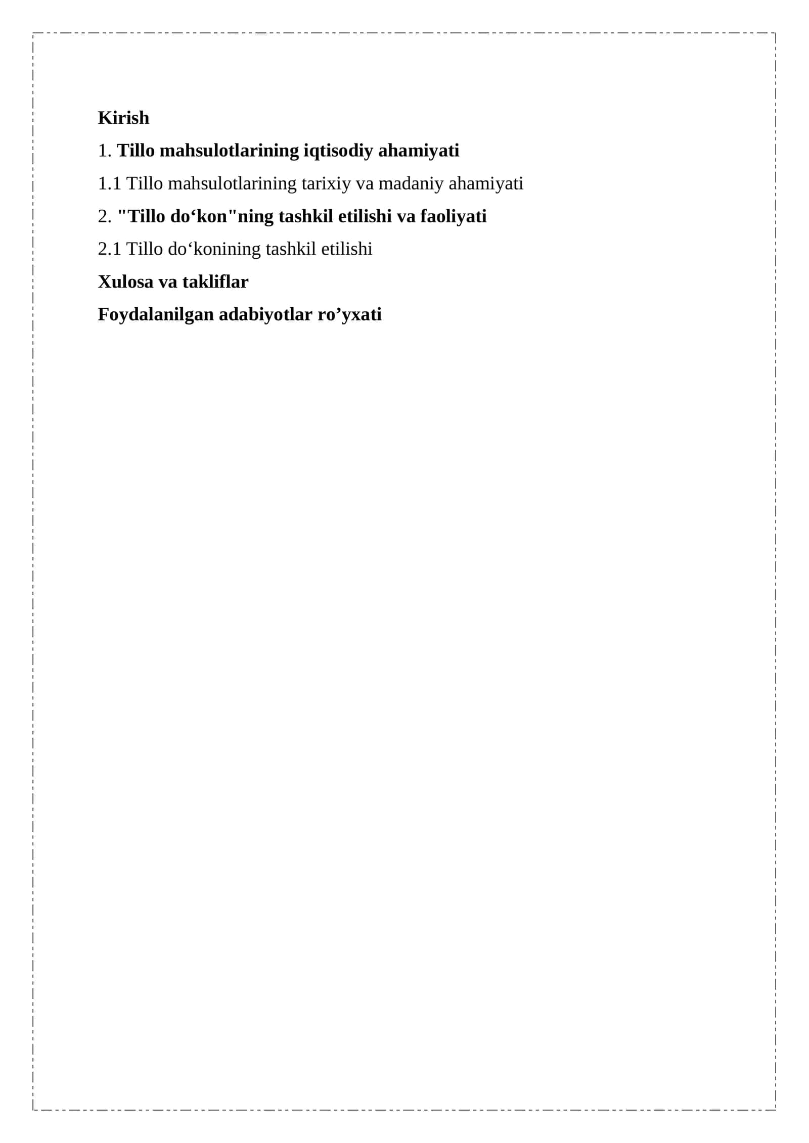 Tillo mahsulotlarining iqtisodiy ahamiyati 1