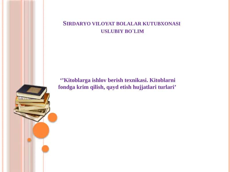 Kitoblarga İshlov Berish Texnikasi 1