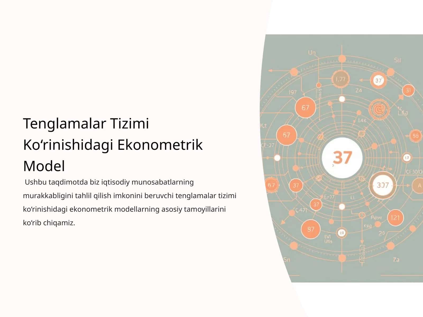 Tenglamalar Tizimi Ko‘rinishidagi Ekonometrik Model 1