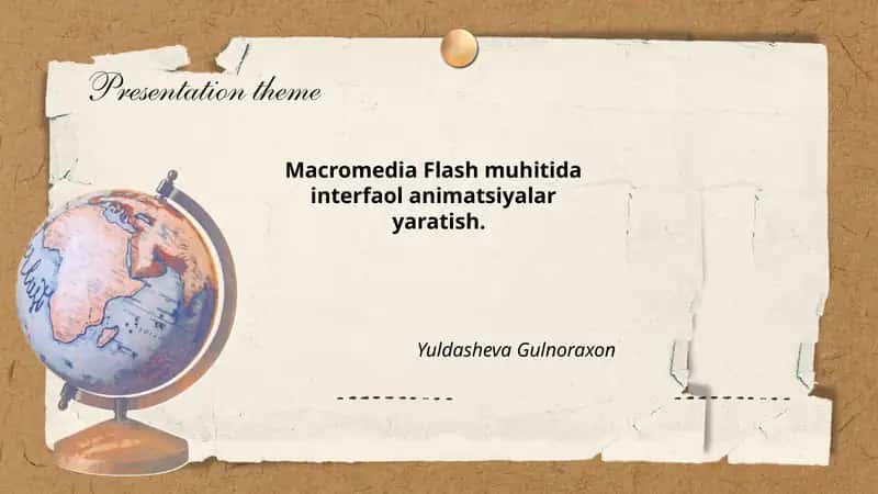 Macromedia Flash muhitida interfaol animatsiyalar yaratish 1