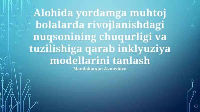 Inklyuziya Modellarini Tanlash 1