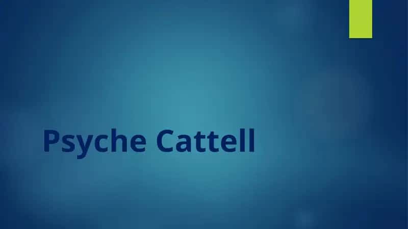 Psyche Cattell 1