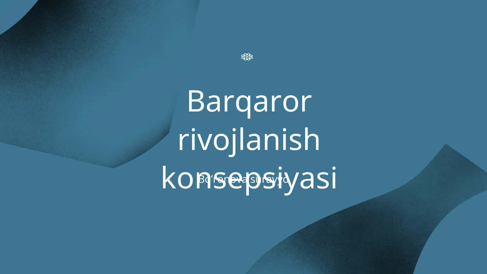 Barqaror rivojlanish konsepsiyasi 1