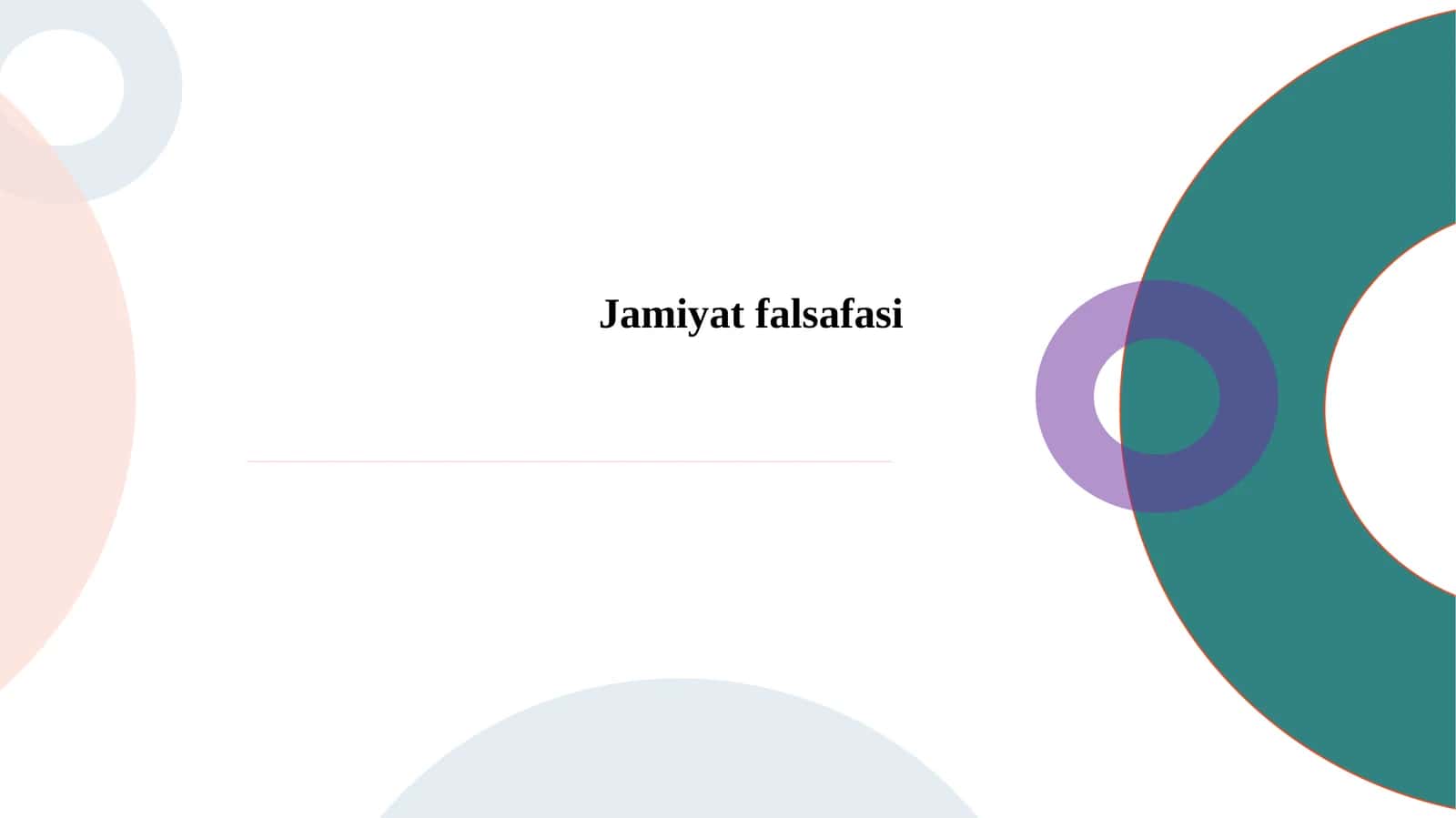 Jamiyat falsafasi 1