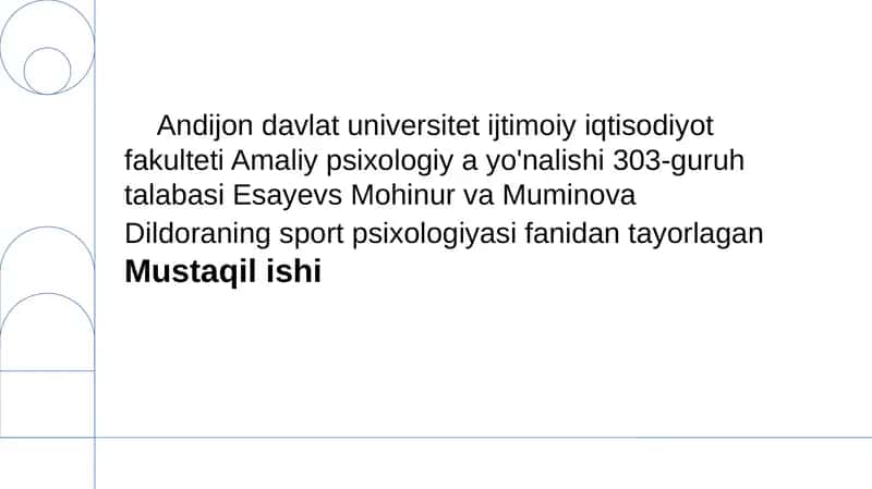 Amaliy Psixologiya va Sport: Trenerlik Uslublari va Jamoa Dinamikasi 1
