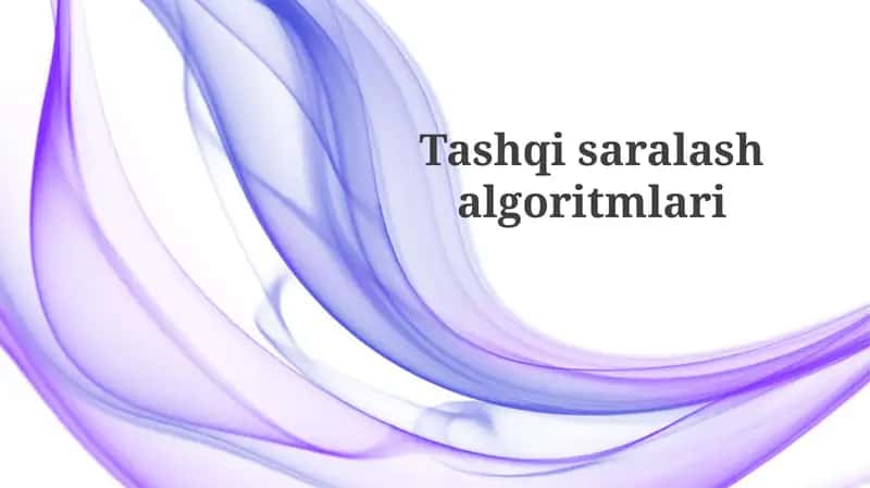 Tashqisaralashalgoritmlari 1