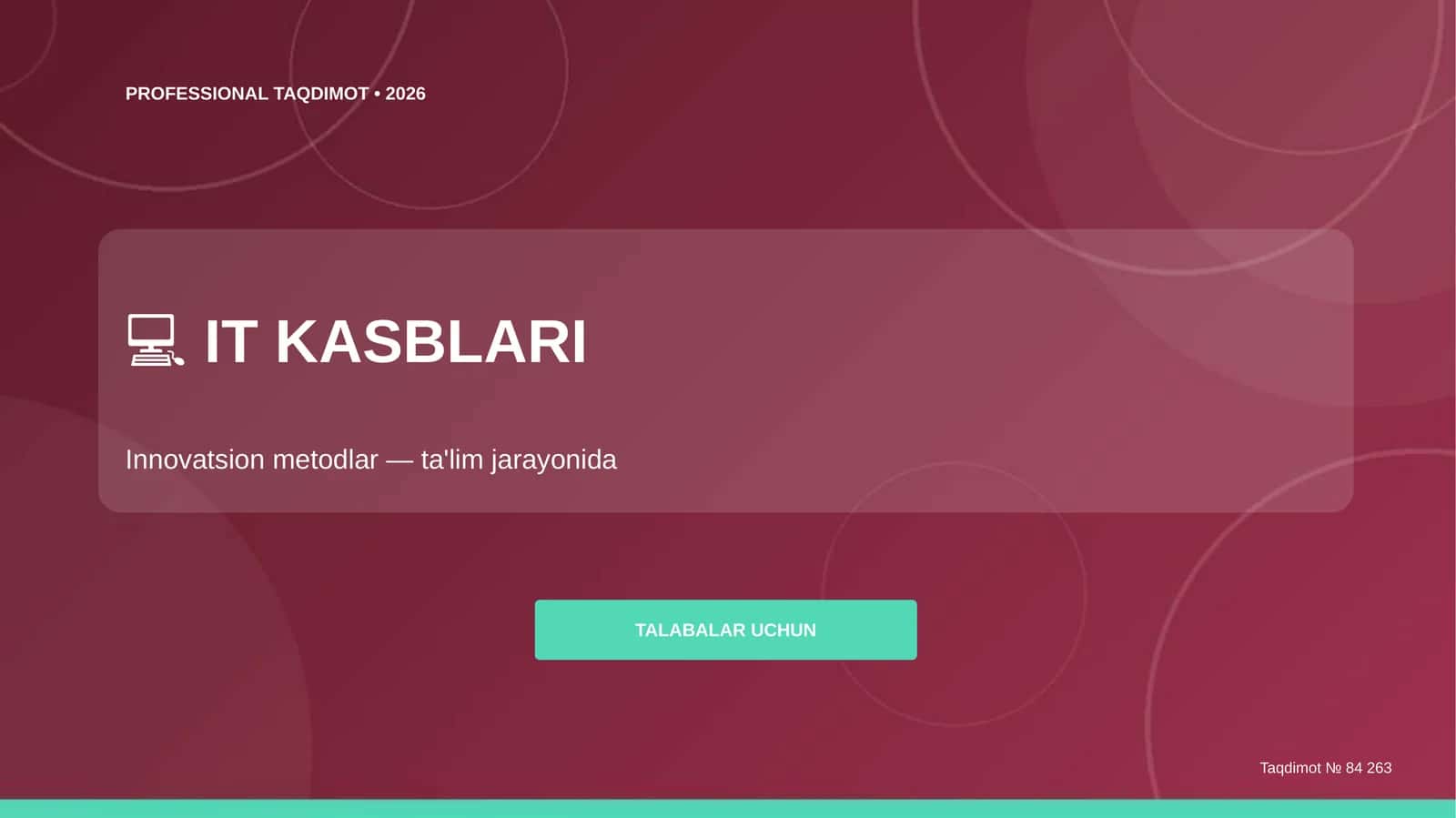 IT Kasblari: Innovatsion metodlar 1