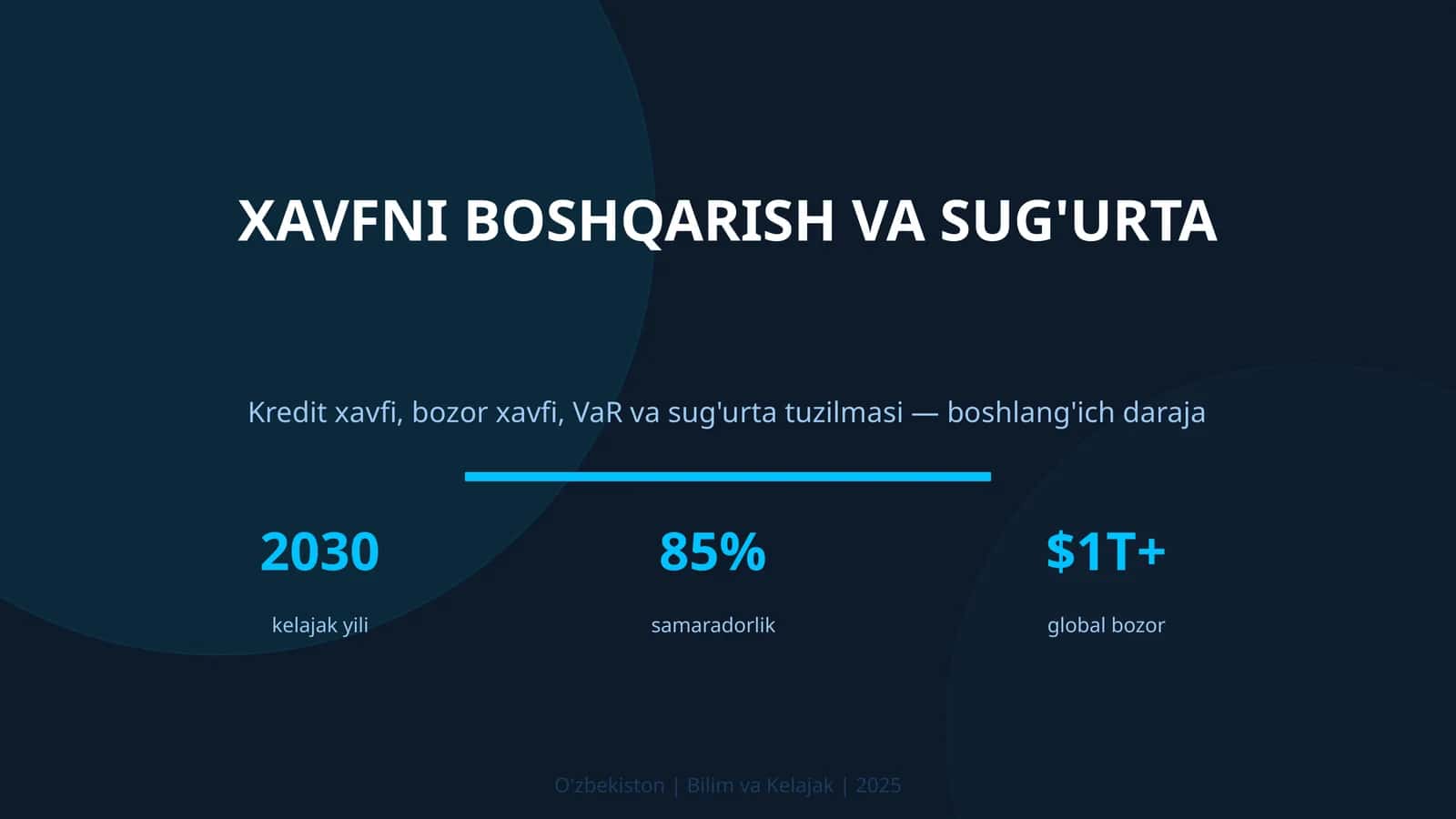Xavfni boshqarish va sug'urta 1
