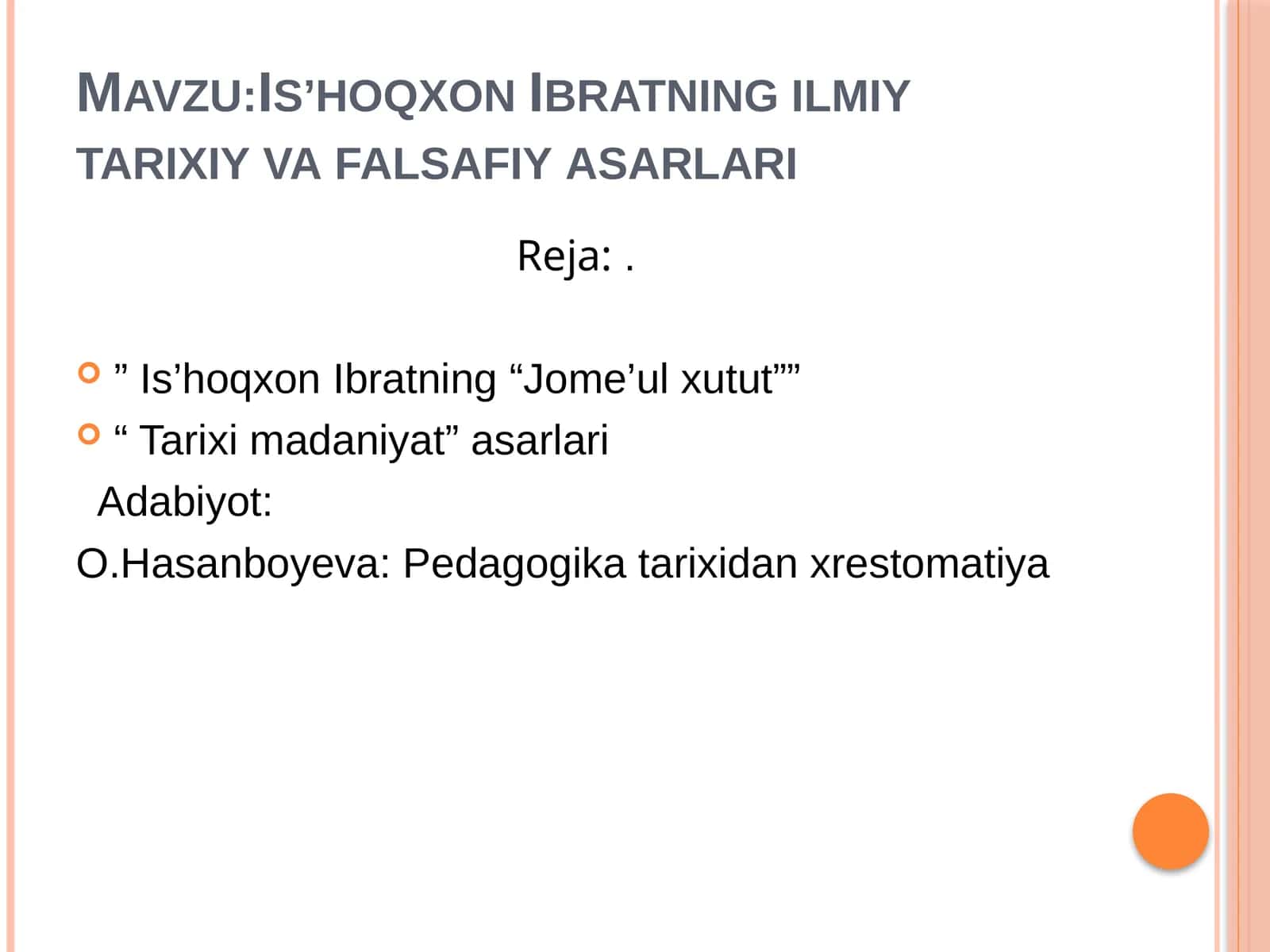 Is’hoqxon Ibratning Ilmiy Tarixiy va Falsafiy Asarlari 1