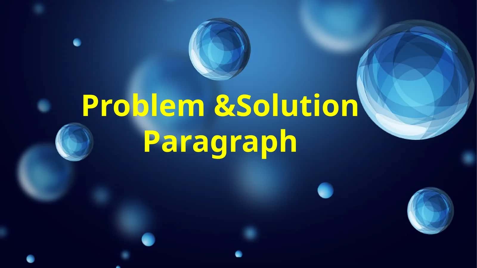 Problem &Solution paragraph 1