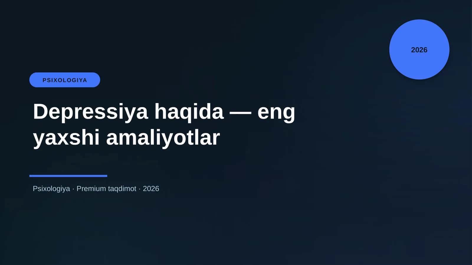 Depressiya haqida — eng yaxshi amaliyotlar 1
