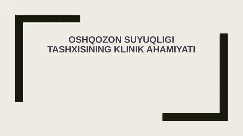 Oshqozon suyuqligi tashxisining klinik ahamiyati 1