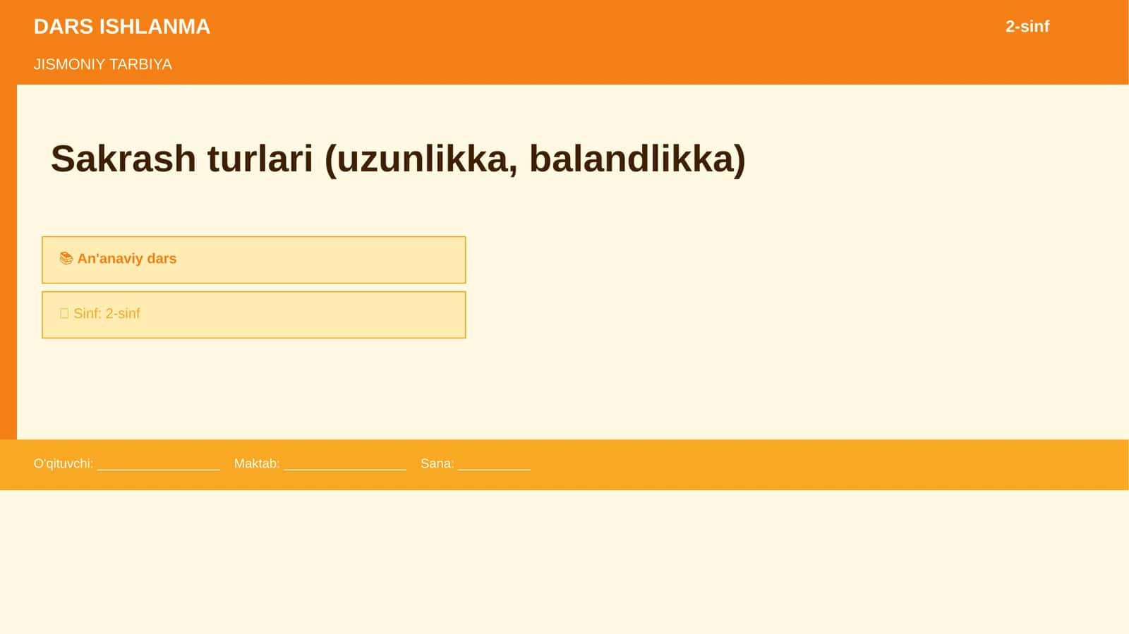 Sakrash turlari (uzunlikka, balandlikka) 1