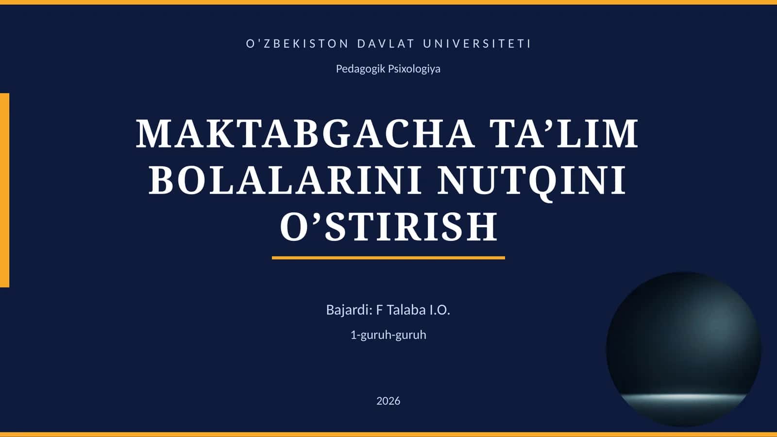 MAKTABGACHA TA’LIM BOLALARINI NUTQINI O’STIRISH 1