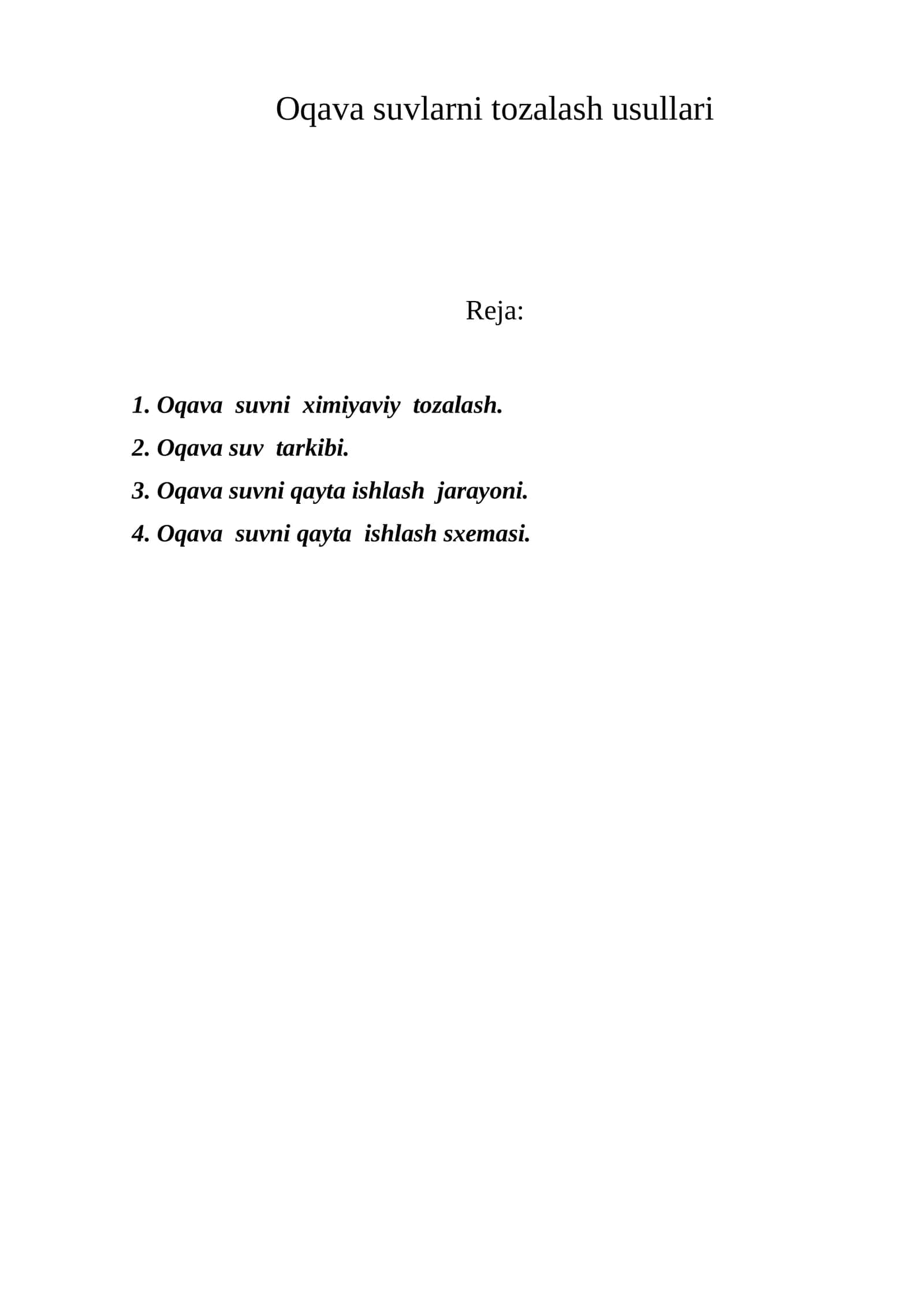 Oqava suvlarni tozalash usullari 1
