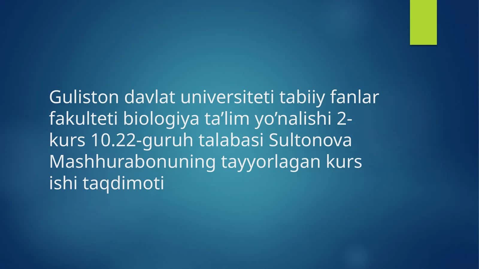 Biologiya ta'lim 1