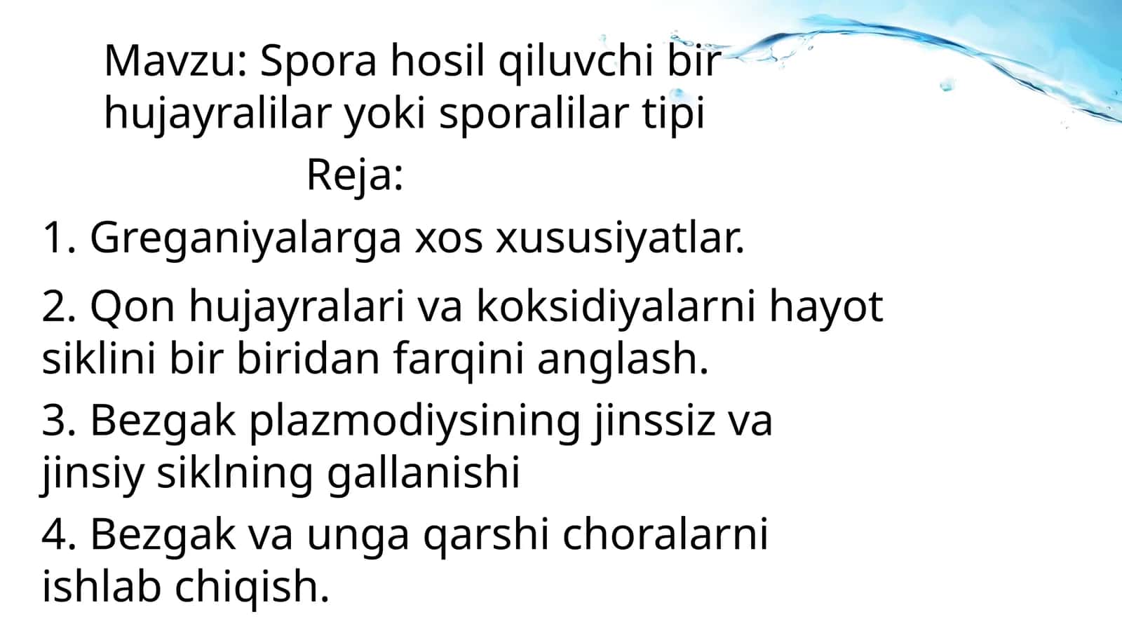spora hosil qiluvchi organizmlar 1