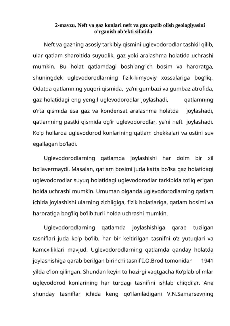 Neft va gaz konlari neft va gaz qazib olish geologiyasi 1