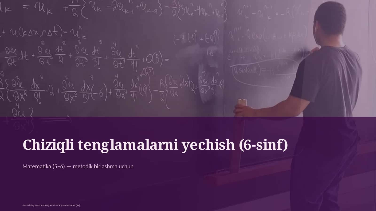 Chiziqli tenglamalarni yechish (6-sinf) 1