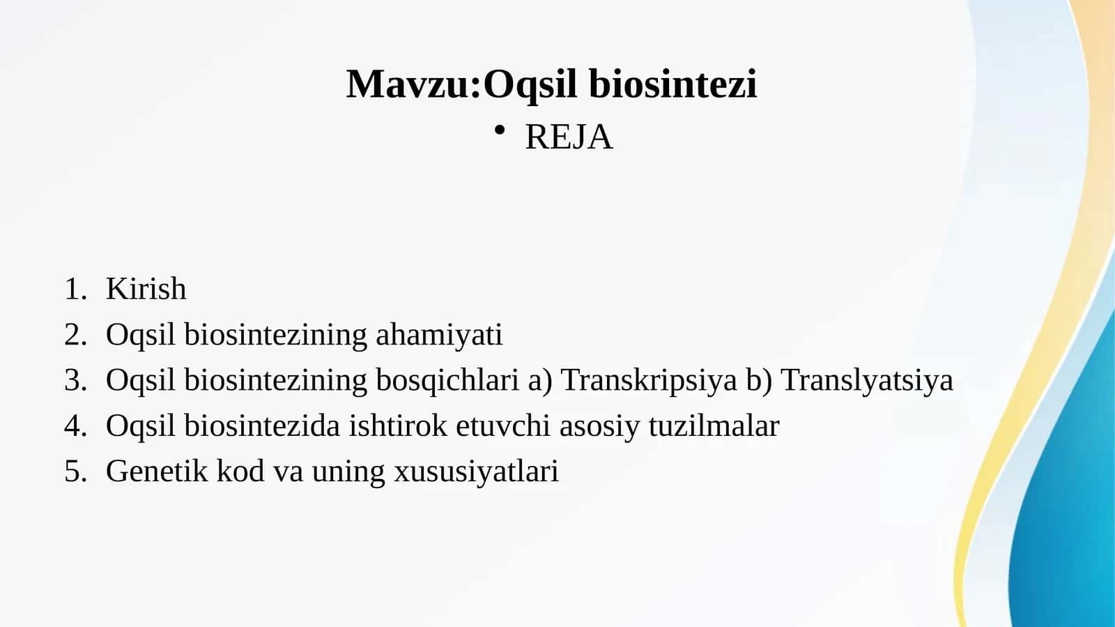 Oqsil biosintezi 1