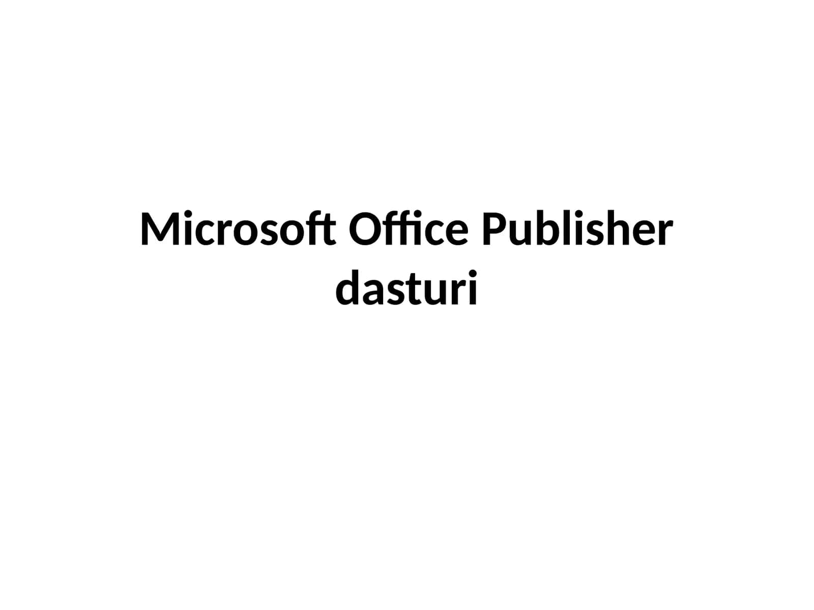 Microsoft Office Publisher 1