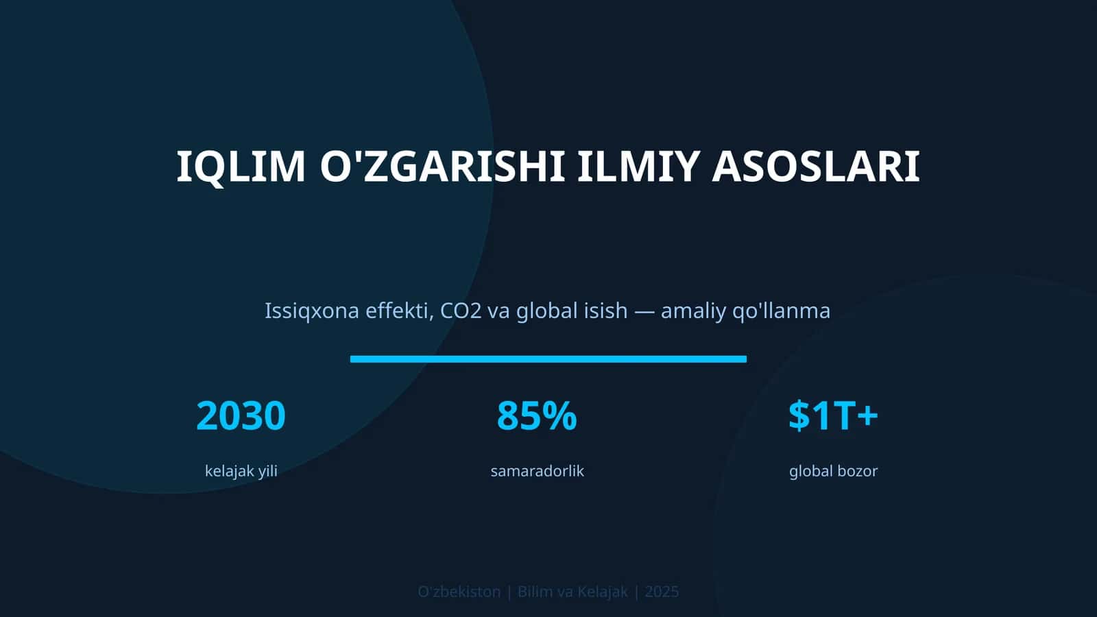 Iqlim o'zgarishi ilmiy asoslari 1