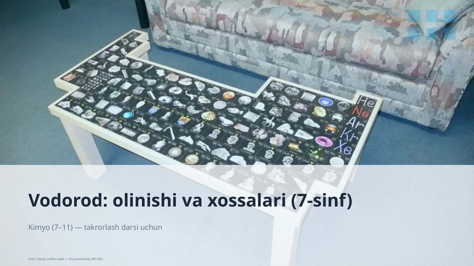 Vodorod: olinishi va xossalari (7-sinf) 1